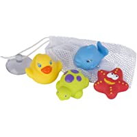 Playgro Juguete de baño 4 Amigos con red de almacenamiento- Totalmente sellado- Impermeable-sin suciedad- Juguete para…